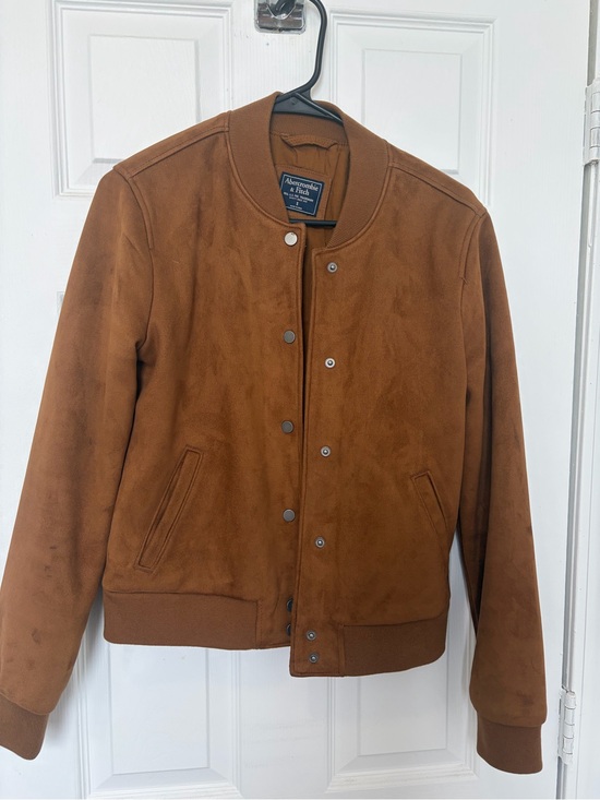 Abercrombie & Fitch Other - Abercrombie & Fitch Men's Suede Bomber Jacket in Chestnut Brown